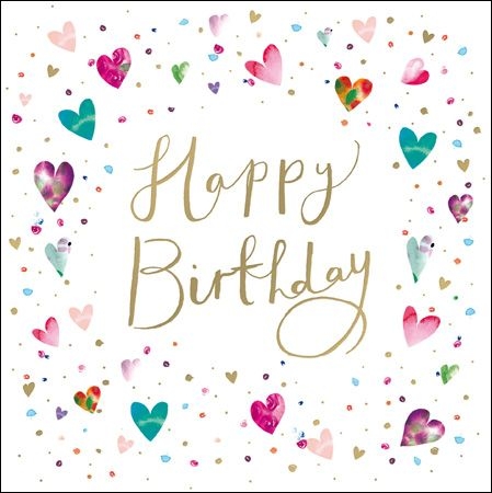 Birthday Card Pastel Gentle Love Heart Border - Highworth Emporium