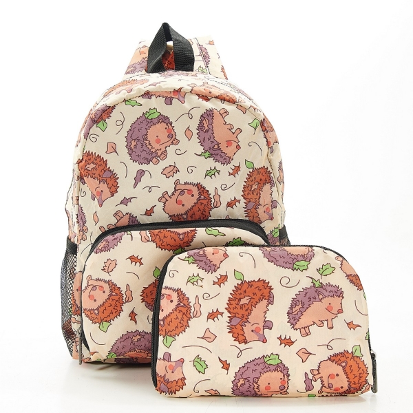 Hedgehog Beige Eco Chic Expandable Cool Bag/Lunch Bag/Insulated Bag