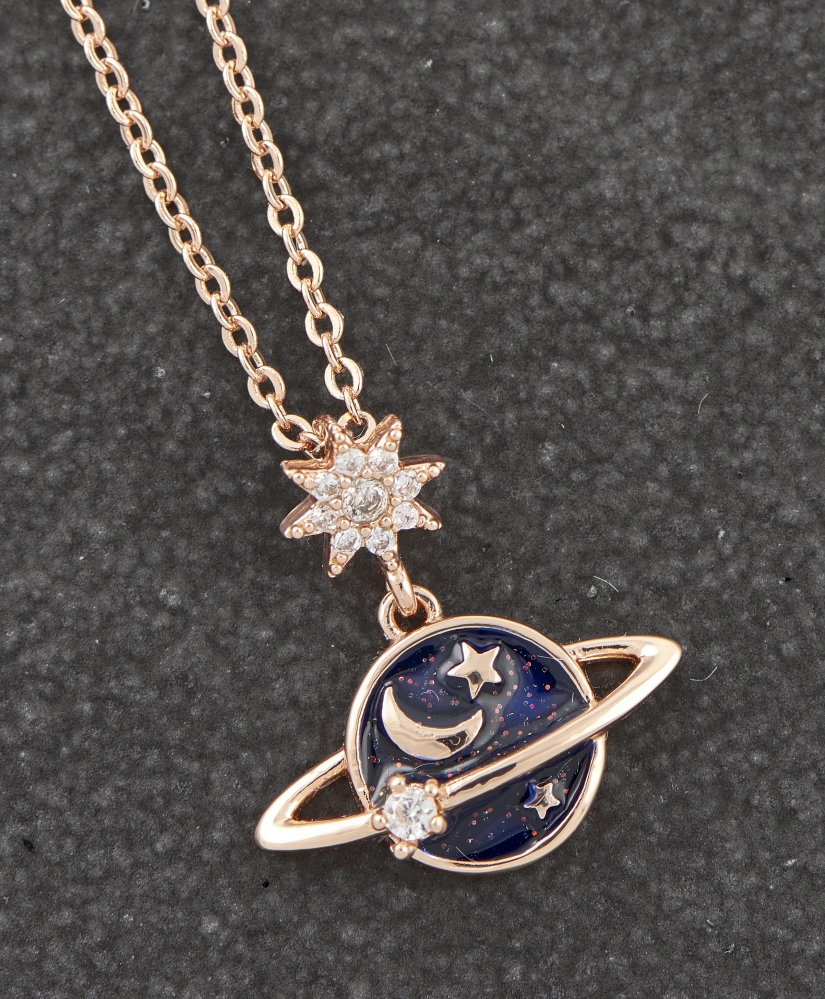 Equilibrium Necklace Rose Gold Plated - Midnight Sparkle Planet Boxed ...