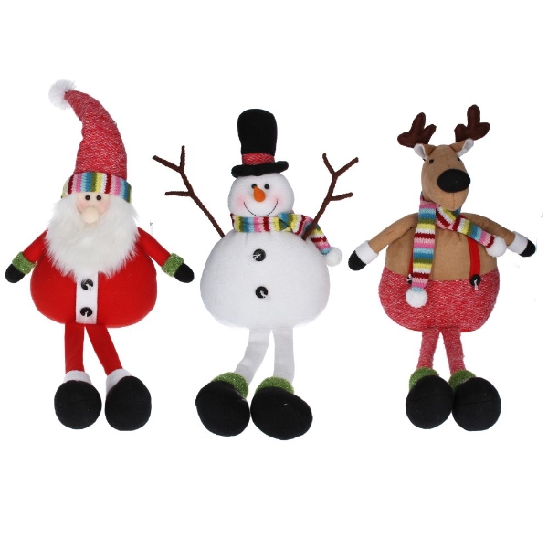 Gisela Graham Santa/Reindeer/Snowman/Teddy Christmas Tree Decorations