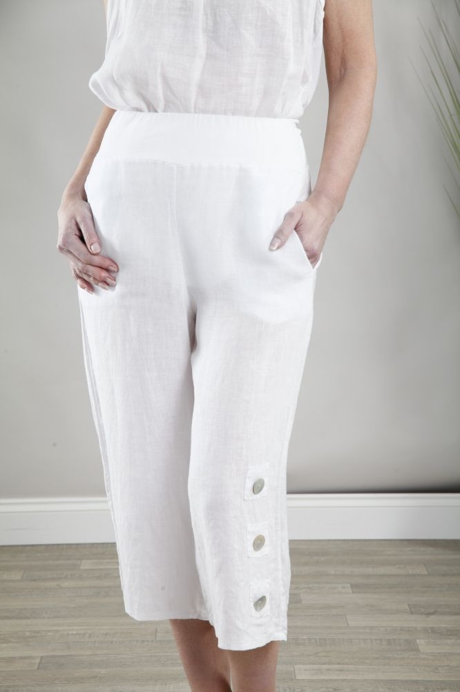 Brora Textured Straight Cut Linen Trousers, Iris, 6